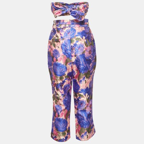 Purple Silk Halter Neck Top And Pant Set M - Zimmermann - Modalova