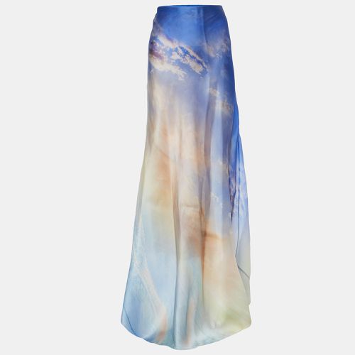 Zimmermann Blue Tame Printed Silk Flared Maxi Skirt XS - Zimmermann - Modalova