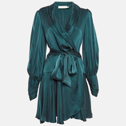 Zimmermann Green Silk Wrap-Around Mini Dress M - Zimmermann - Modalova