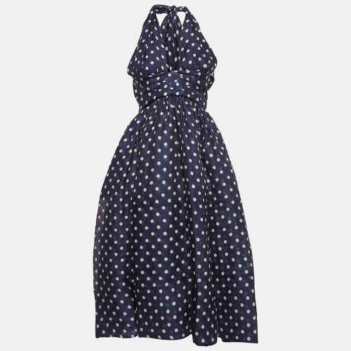 Zimmermann Blue Polka Dots Linen Blend Halter Neck High Tide Midi Dress M - Zimmermann - Modalova