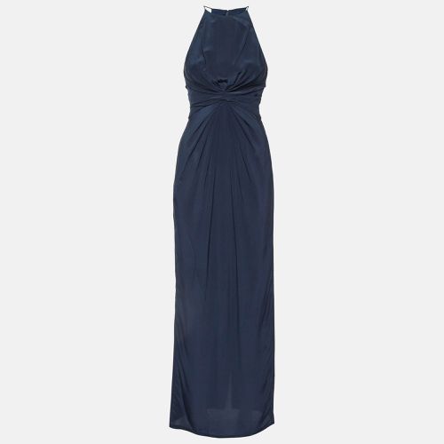 Midnight Blue Silk Halter Neck Maxi Dress S - Zimmermann - Modalova