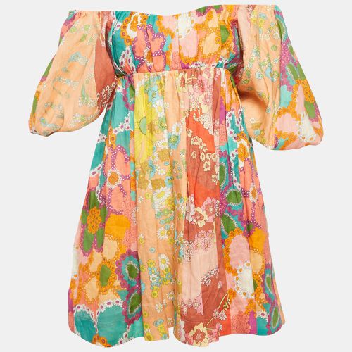 Zimmermann Orange/Multicolor Printed Off-Shoulder Mini Dress XS - Zimmermann - Modalova