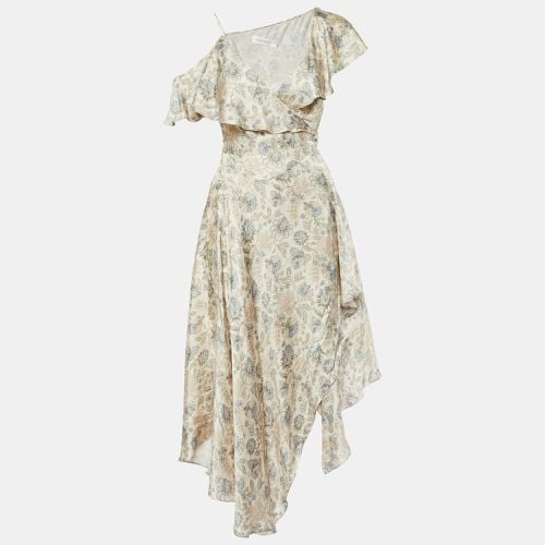 Zimmermann Beige Floral Print Wrap-Around Dress S - Zimmermann - Modalova