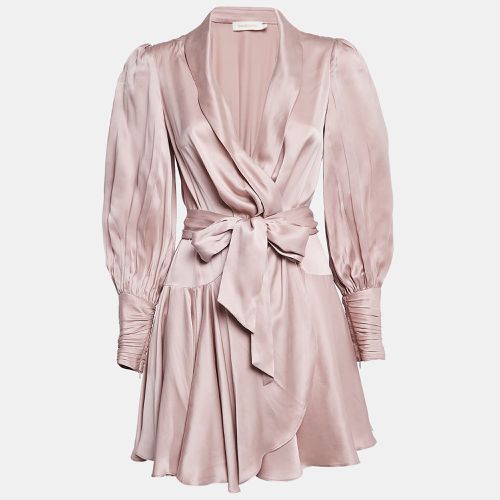 Zimmermann Pink Silk Wrap-Up Mini Dress XS - Zimmermann - Modalova