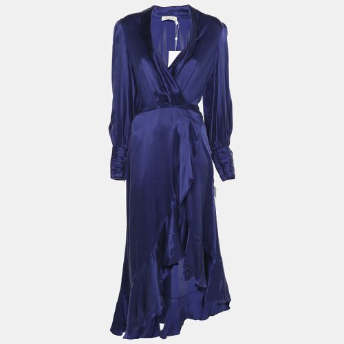 Zimmermann Blue Indigo Silk Belted Maxi Dress S - Zimmermann - Modalova