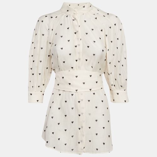 Hearts Embroidered Cotton Blend Blouse S - Zimmermann - Modalova