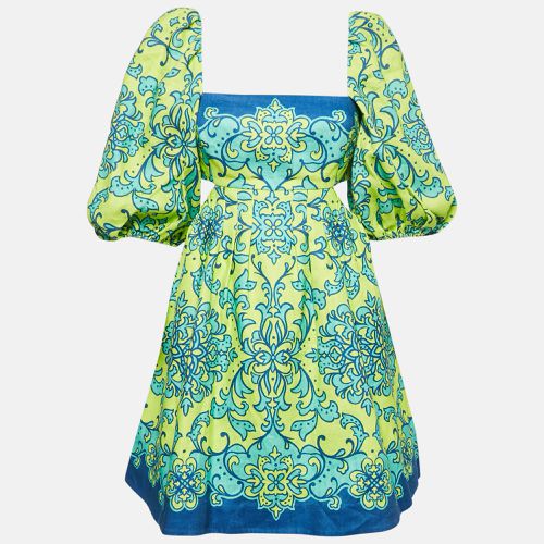 Printed Linen Cut-Out Nina Mini Dress S - Zimmermann - Modalova