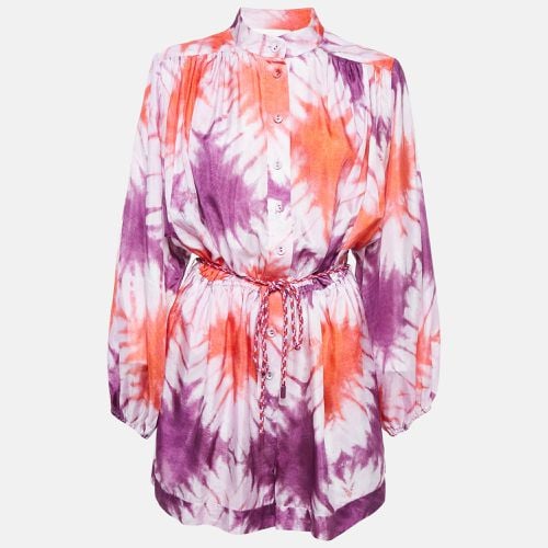 Red Tie-Dye Silk Belted Playsuit L - Zimmermann - Modalova