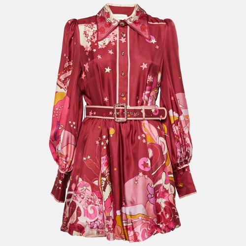 Concert Print Silk Belted Mini Dress M - Zimmermann - Modalova