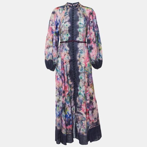 Printed Linen Tropicana Billow Long Dress L - Zimmermann - Modalova