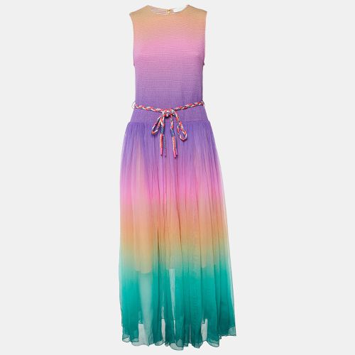 Zimmermann Multicolor Crepe Cira Shirred Midi Dress L - Zimmermann - Modalova