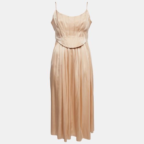 Satin Silk Corset Midi Dress L - Zimmermann - Modalova