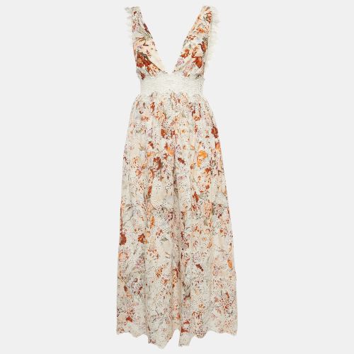 Zimmermann Multicolor Embroidered Cotton Lace Trimmed Midi Dress XS - Zimmermann - Modalova