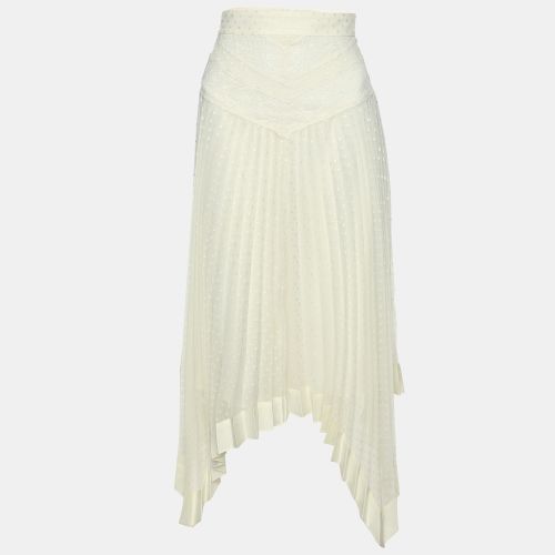 Zimmermann Cream Espionage Sunburst Pleated Lace Skirt L - Zimmermann - Modalova