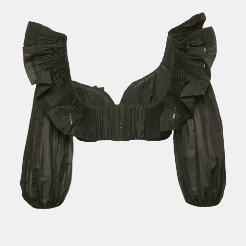 Crepe Ruffled Crop Top M - Zimmermann - Modalova