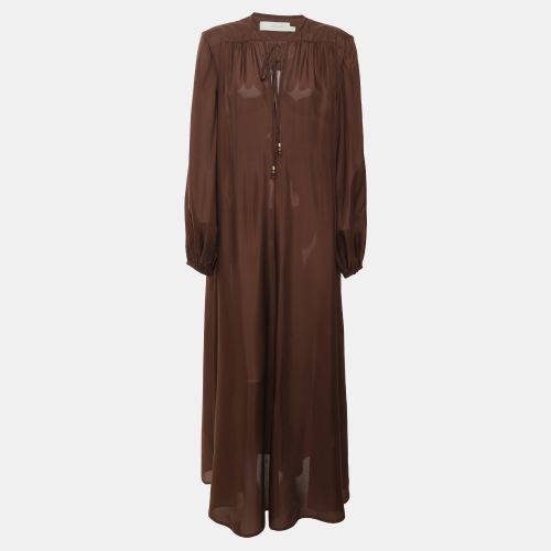 Zimmermann Brown Satin Maxi Dress S - Zimmermann - Modalova