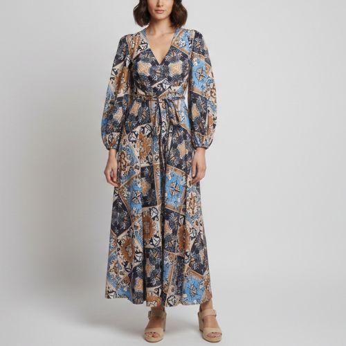 Multicolour Printed Cotton Alight Wrap Midi Dress S - Zimmermann - Modalova