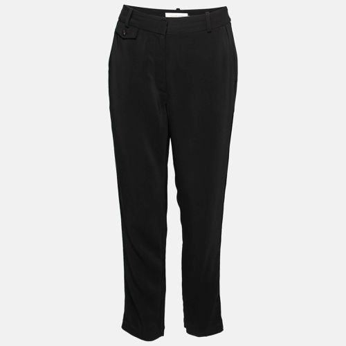 Zimmermann Black Crepe Velvet Trim Detail Tapered Trousers M - Zimmermann - Modalova