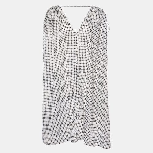 Zimmermann Monochrome Checked Cotton Kaftan Dress M - Zimmermann - Modalova