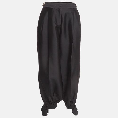 Zimmermann Black Silk Trim Gabardine Slouchy Trousers M - Zimmermann - Modalova