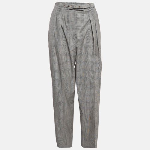 Zimmermann Grey Patterned Wool Belted Trousers XL - Zimmermann - Modalova