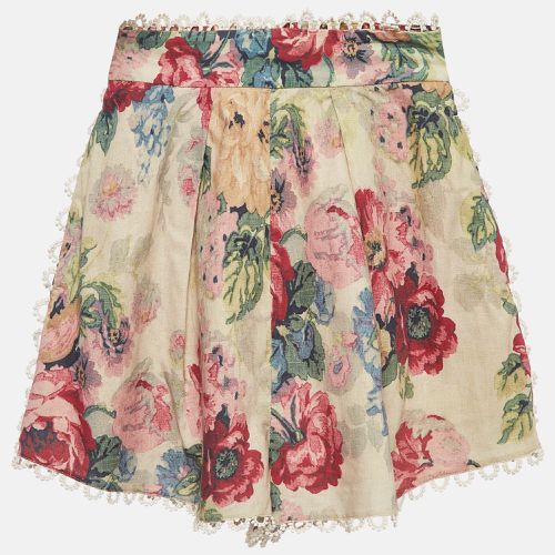 Floral Print Linen Blend Shorts L - Zimmermann - Modalova