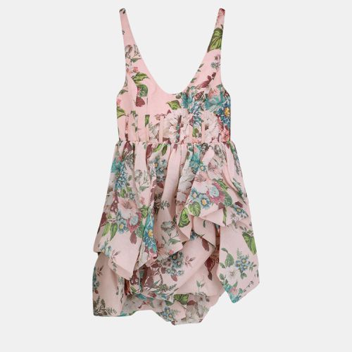 Zimmermann Multicolor Linen And Silk Balloon Mini Dress - Zimmermann - Modalova