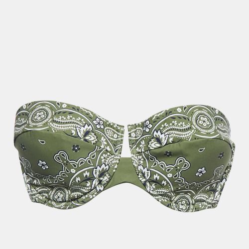 Zimmermann Green Paisley Print Underwired Bandeau Bikini Top L - Zimmermann - Modalova