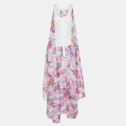 Zimmermann Pink Hawaii Print Cotton Asymmetric Maxi Dress M - Zimmermann - Modalova