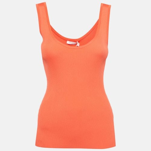 Zimmermann Orange Rib Knit Scoop Neck Tank Top M - Zimmermann - Modalova