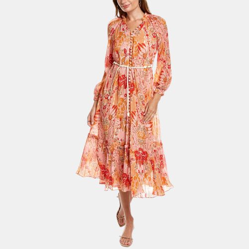 Zimmermann Orange Silkblend midi dress - Zimmermann - Modalova