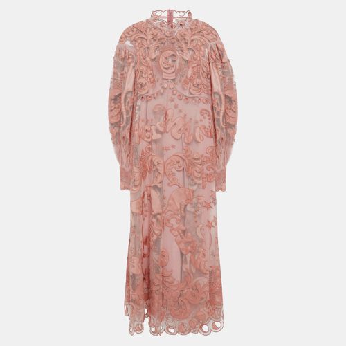 Zimmermann Pink Embroidered Tulle Midi Dress S (SIZE 1) - Zimmermann - Modalova