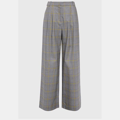 Zimmermann Grey Checked Cotton Wide Leg Pants S - Zimmermann - Modalova