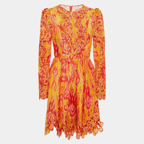 Zimmermann Orange/Yellow Printed Silk Mini Dress L (SIZE 3) - Zimmermann - Modalova