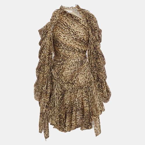 Zimmermann Brown Printed Silk Mini Dress M - Zimmermann - Modalova