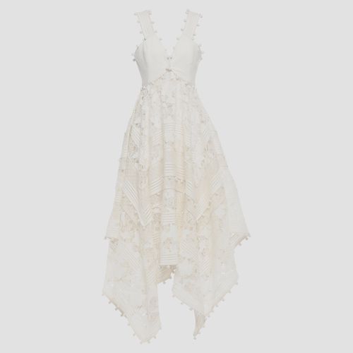 Zimmermann White Silk & Cotton Sleeveless Long Dress S (SIZE 1) - Zimmermann - Modalova