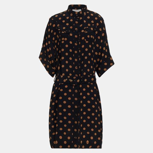 Zimmermann Black Polka Dot Silk Utility Mini Dress XS (SIZE 0) - Zimmermann - Modalova