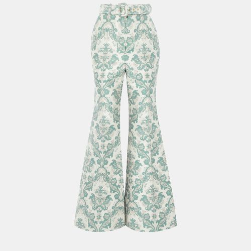 Zimmermann Green Jacquard Flared Pants S (0) - Zimmermann - Modalova