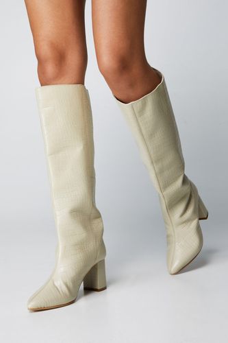 Womens Real Leather Pointed Knee High Boots - - 3 - Nasty Gal - Modalova