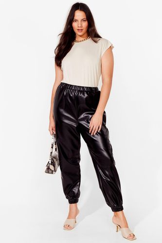 Womens All I Faux Leather Wanted Plus Jogger trousers - - 16 - Nasty Gal - Modalova