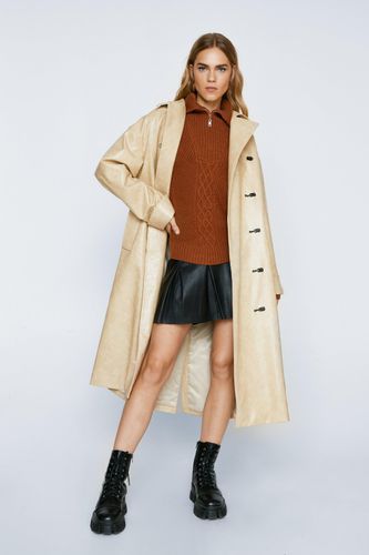 Hooded Oversized Belted Trench Coat