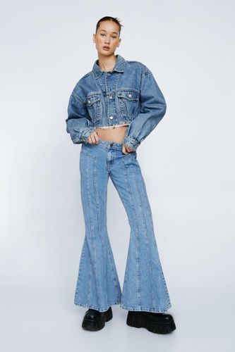 Denim Star Bum Detail Flare Jeans