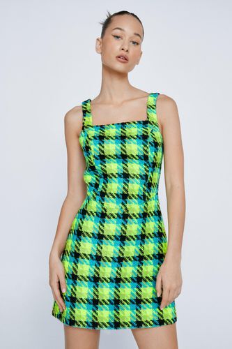 Womens Petite Premium Boucle Tailored Mini Dress - - 4 - Nasty Gal - Modalova