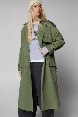 Womens Premium Hooded Trench Coat - - 12 - Nasty Gal - Modalova