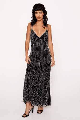 Nasty Gal Corduroy Overall Maxi Dress in Black