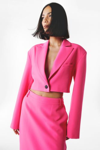 Buy Nasty Gal Premium Bonded Satin Fringe Shorts In Pink