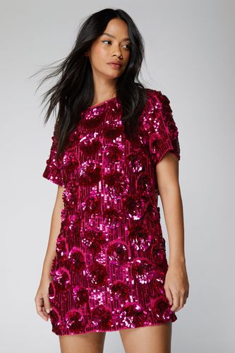 Silver Lightning Sequin Shirt Dress