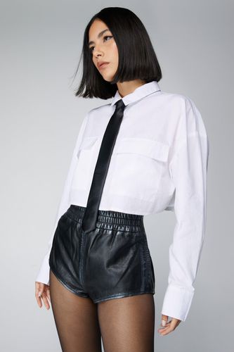 Womens Poplin Cropped Shirt - - 4 - Nasty Gal - Modalova