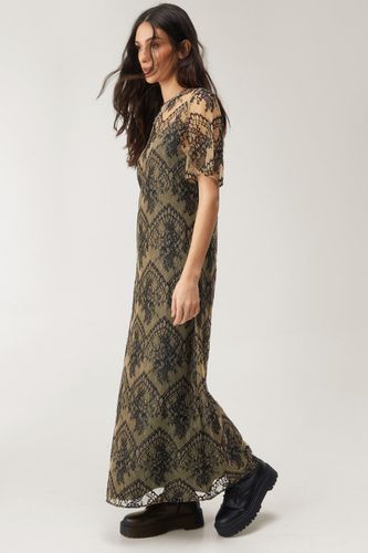 Womens Lace Column Maxi Dress - - 4 - Nasty Gal - Modalova