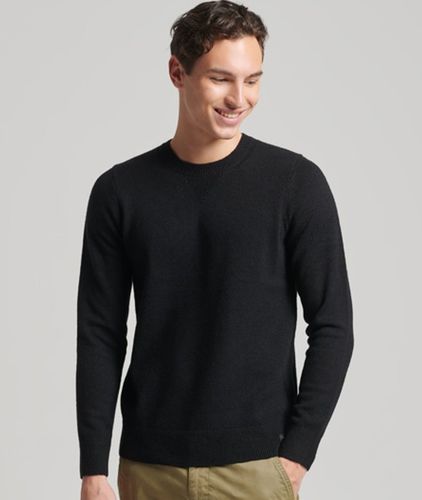 Herren Vintage Pullover mit Rundhalsausschnitt aus Lammwolle - Größe: S - Superdry - Modalova